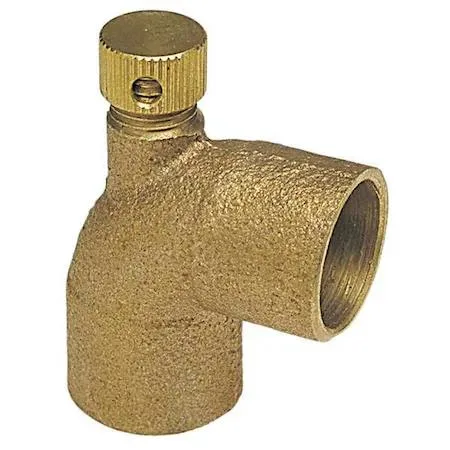 Bronze 90-degree vent elbow with cup connections