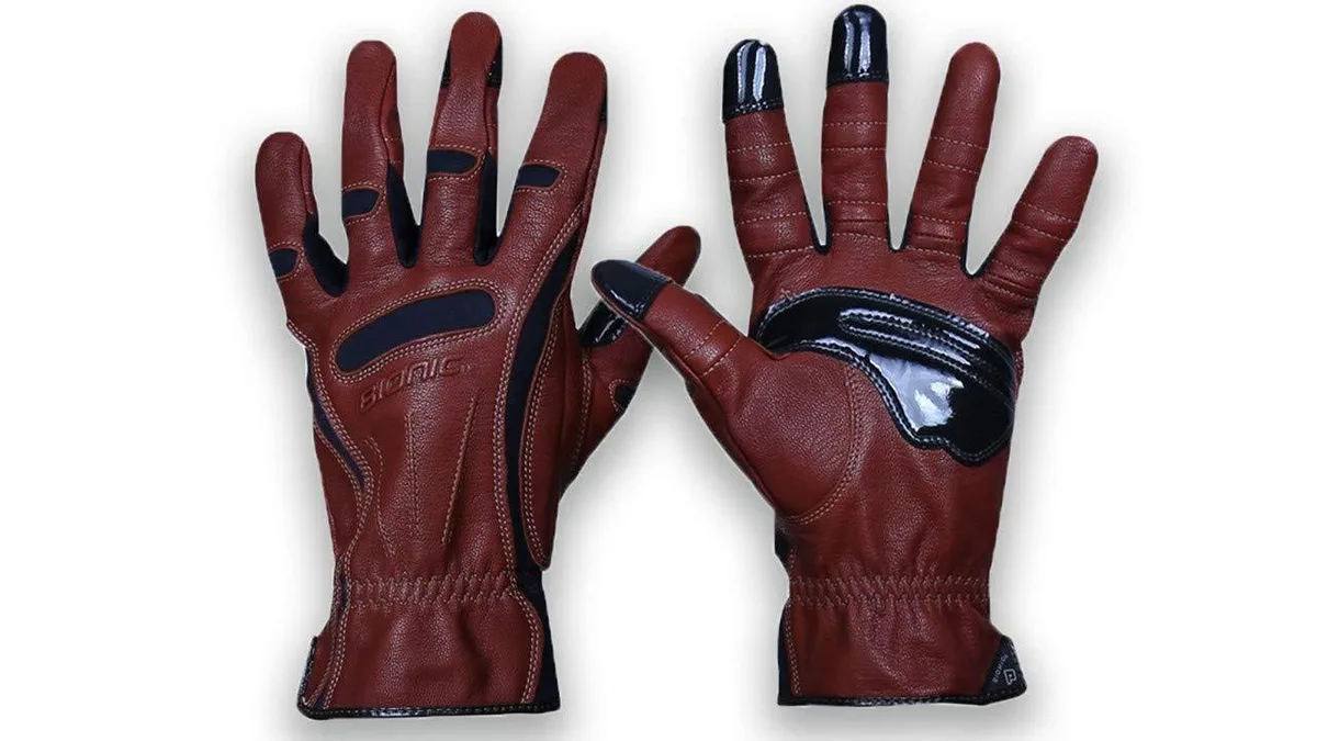 Bionic Bionic Men's Tough Pro Natural Fit Leather Work Gardening Glove Brown Medium (Pair) — product photo