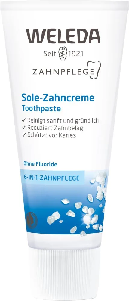 Weleda 3935 Natural Salt Toothpaste 2.5 oz tube in white packaging