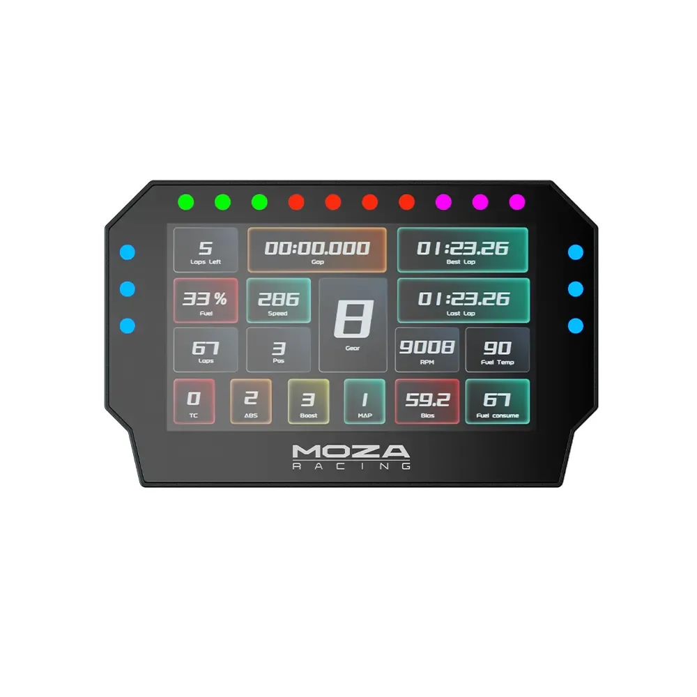 Moza Moza RS072 5-inch 720P driving simulator with 10 RGB shift lights — product photo