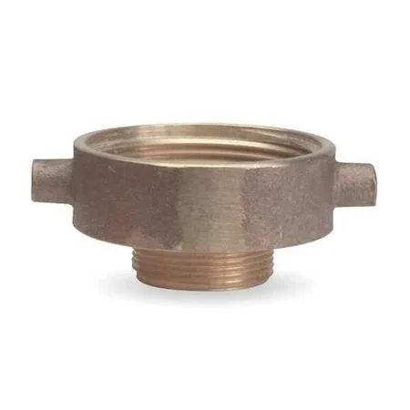 Brass pin-lug coupling, straight, sandblast finish, 2-1/2 NST female to 3/4 GHT male