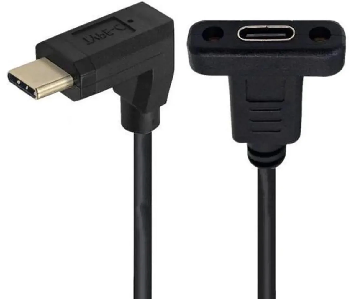 SMUGDESK SMUGDESK 30cm USB 3.1 Type-C Male to Female Extension Cable 90 Degree Angled — product photo