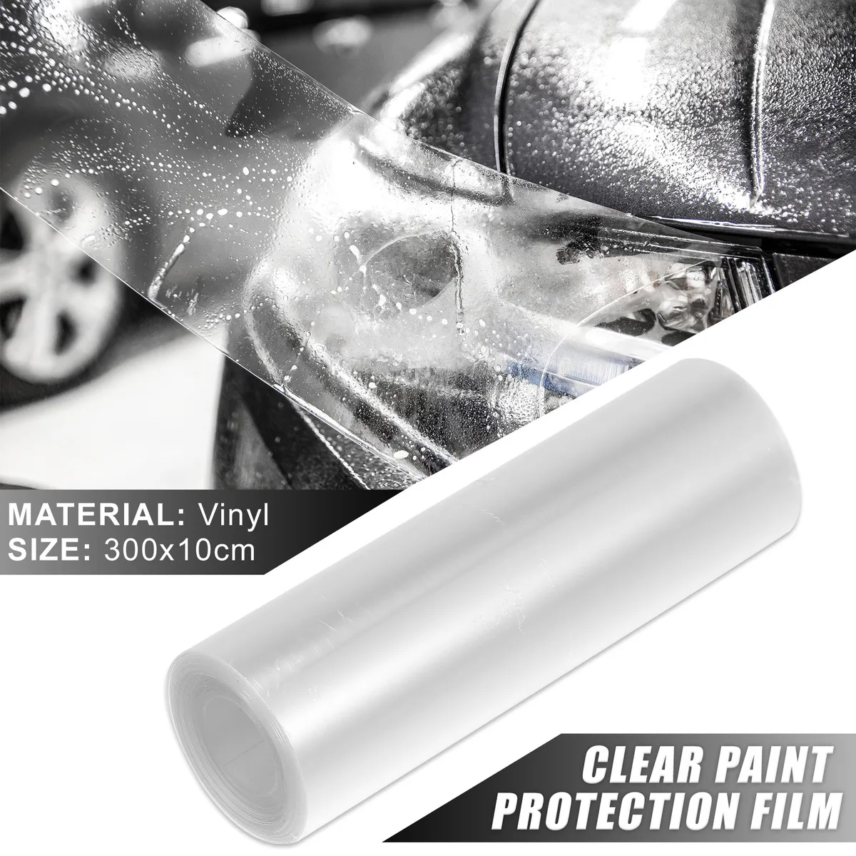 Clear vinyl wrap roll 118 inches by 3.94 inches