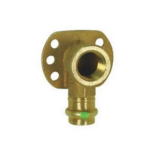 Viega Viega ProPress 2925.5 Bronze Drop Ear Elbow With Wall Plate 1/2 in — product photo