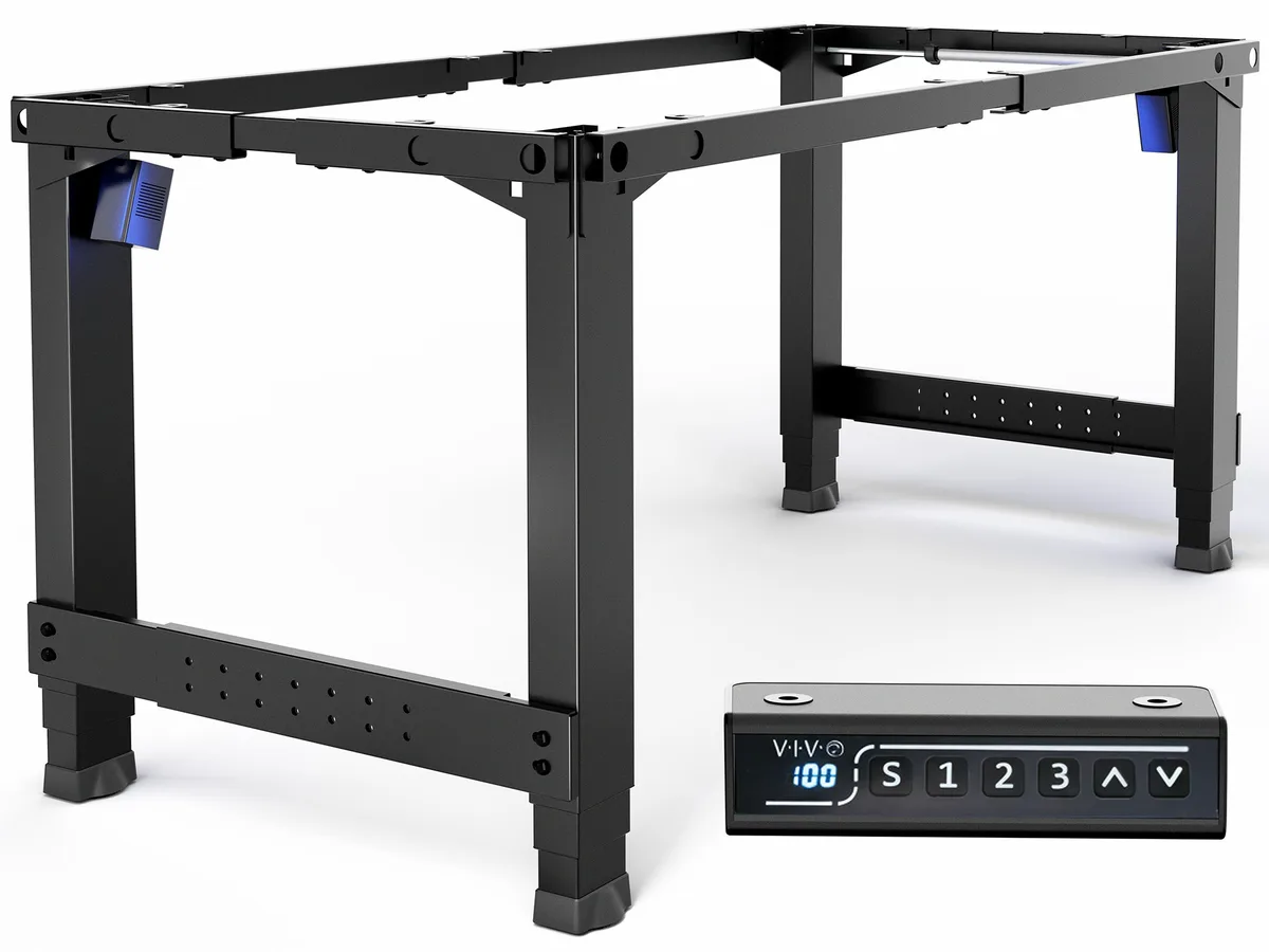 VIVO VIVO Black Premium Electric Dual-Motor 4-Leg Desk Frame — product photo
