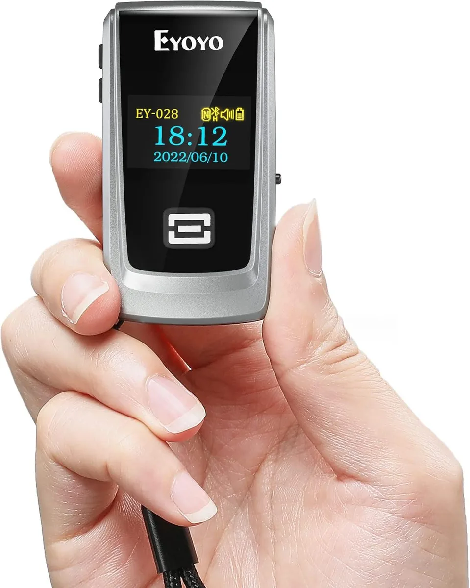 Compact barcode scanner with small colour LCD screen