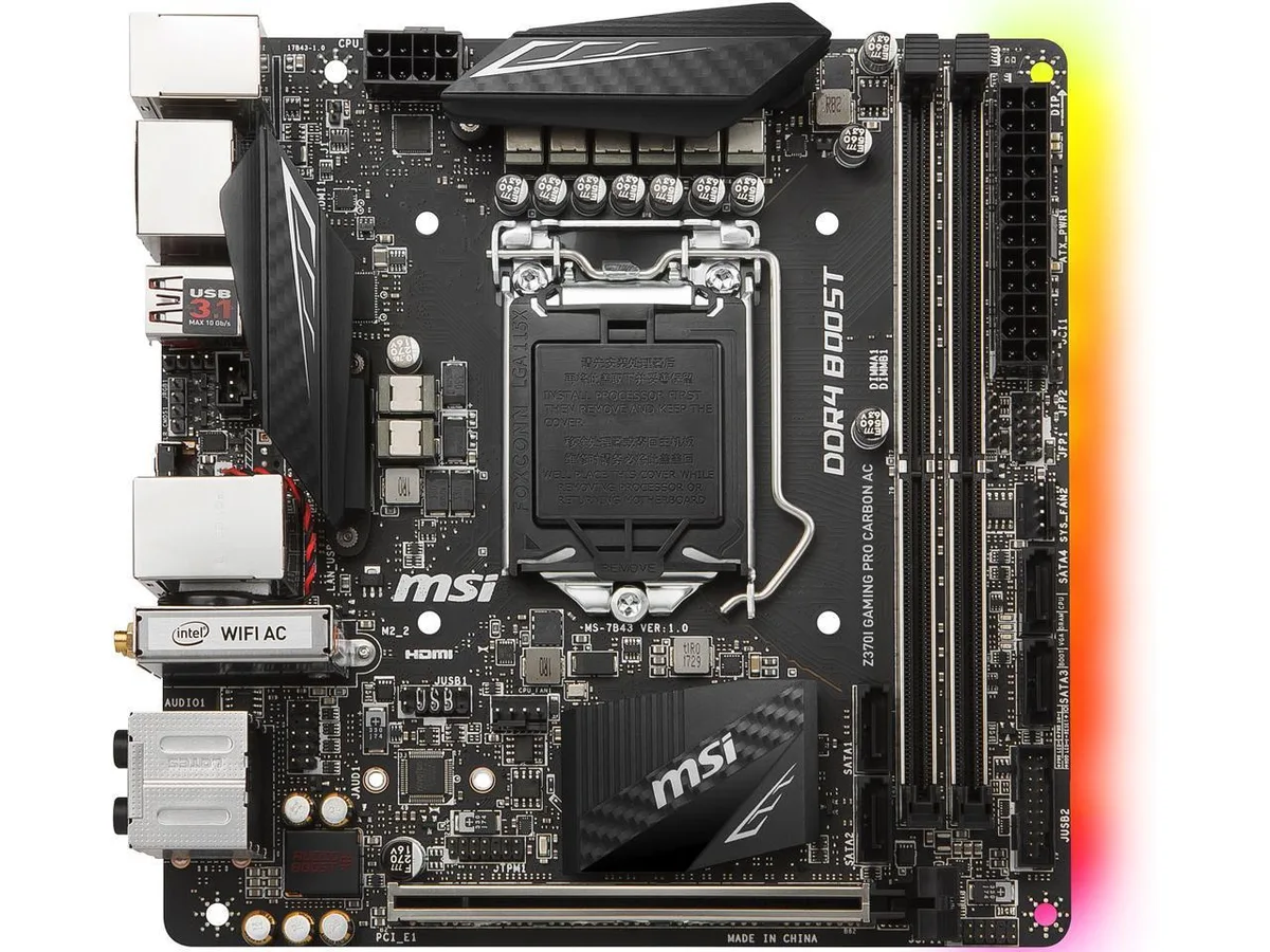 MSI MSI Z370I Gaming Pro Carbon AC Intel motherboard — product photo