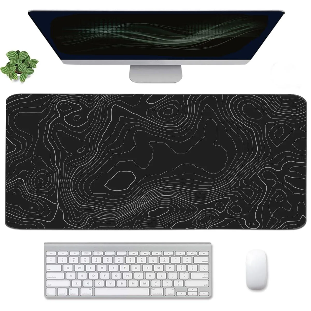  WB WEIRDBEAST Topographic Contour Extended Mouse Pad 35.4x15.7 in — product photo