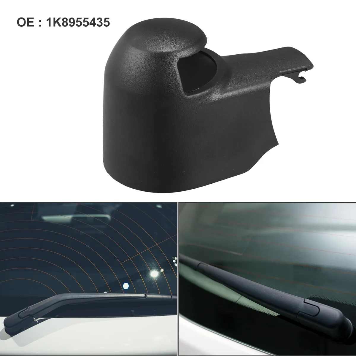 Unique-Bargains Unique-Bargains Rear Wiper Arm Nut Cover Cap Black 1K8955435 — product photo