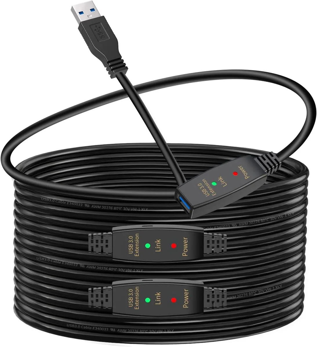 ESTONE ESTONE U310 Active USB 3.0 Extension Cable 65 FT Male to Female — product photo