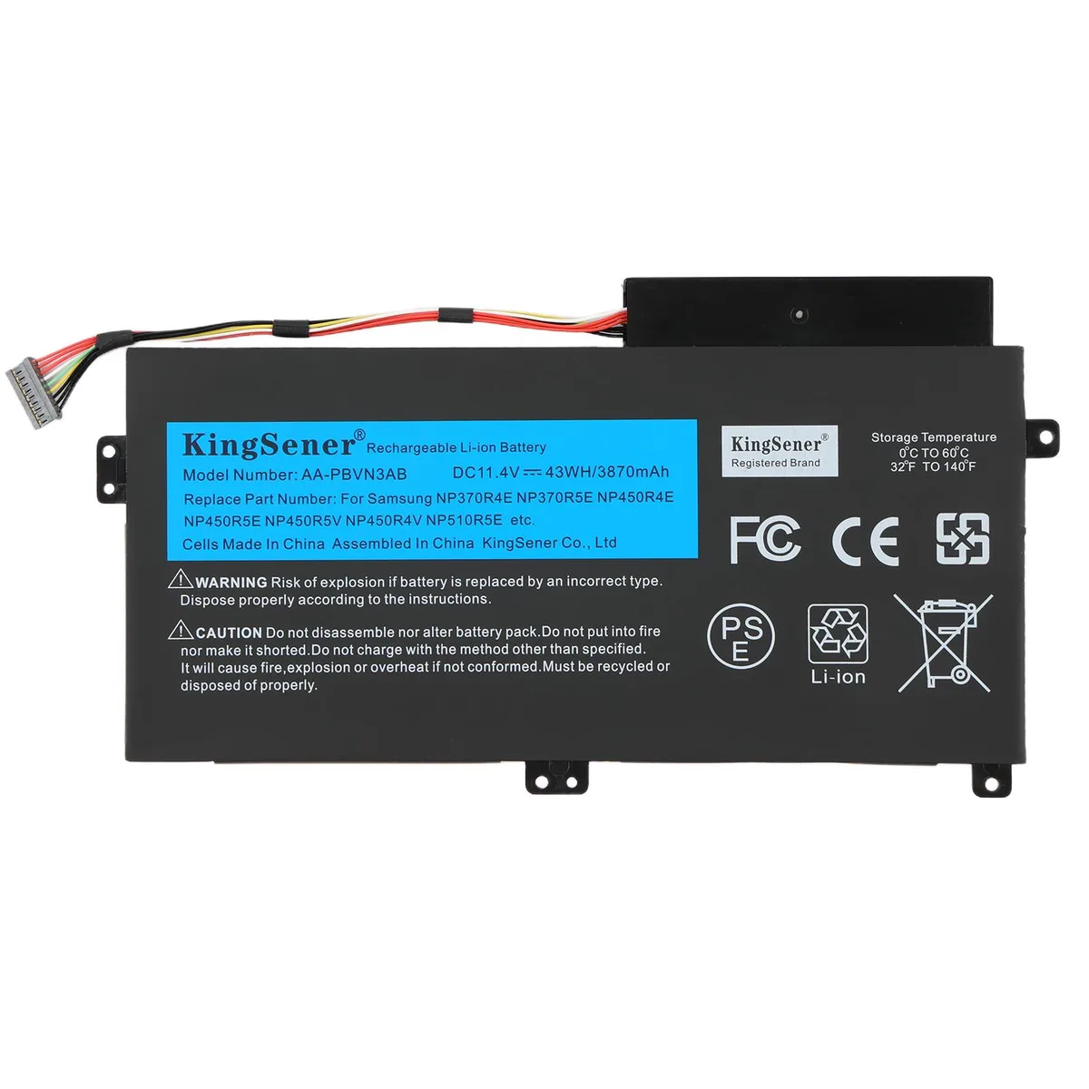 KingSener KingSener AA-PBVN3AB 11.4V 43WH laptop battery — product photo