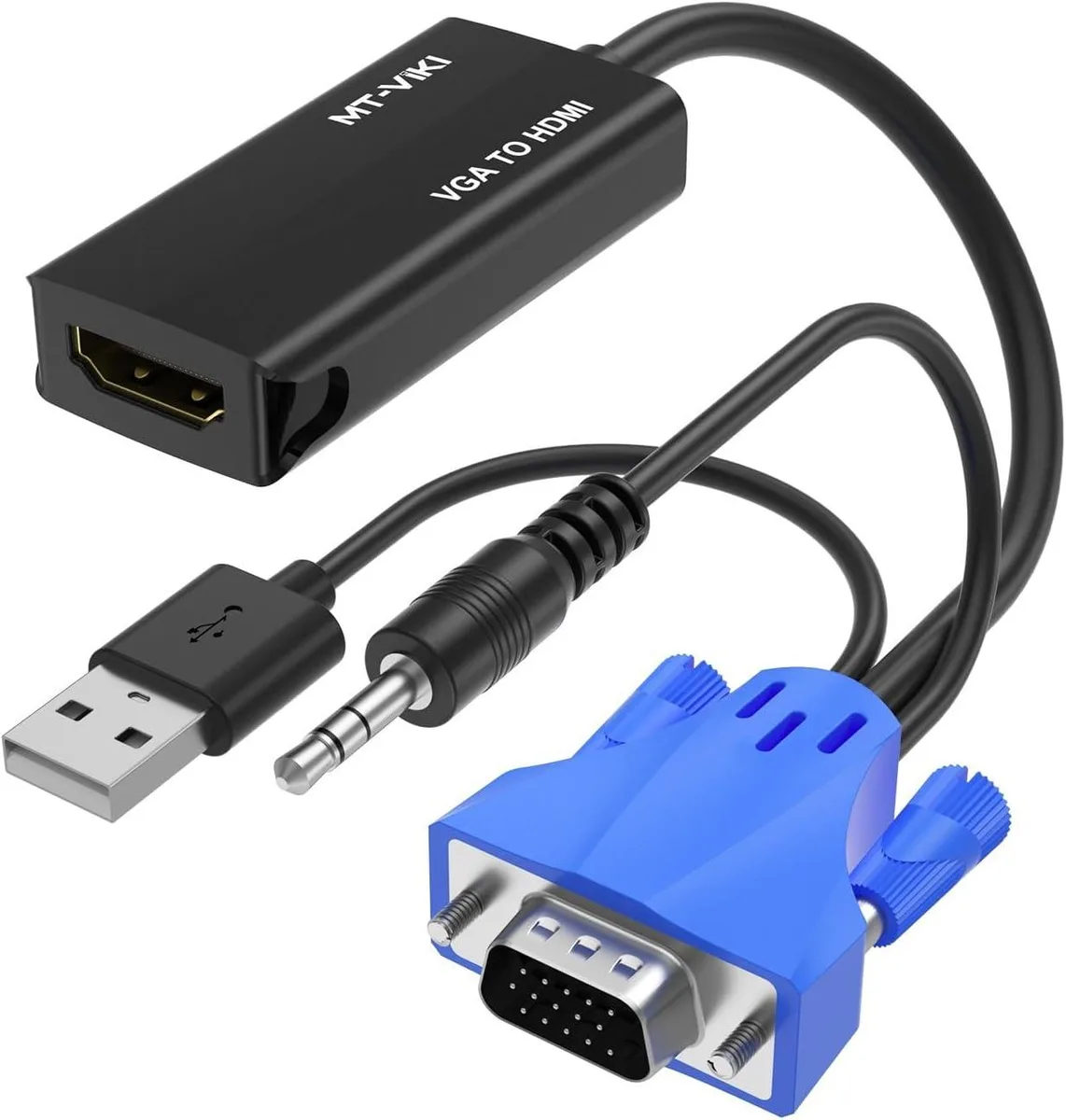 Brainwavz Brainwavz VGA to HDMI Adapter 1080P 60Hz USB Audio 3.5mm — product photo