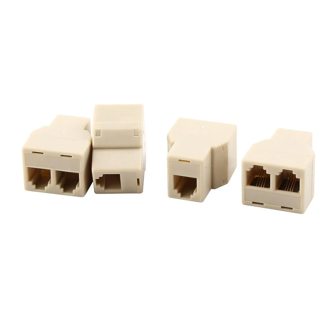 Unique-Bargains Unique-Bargains RJ11 6P4C Splitter 1 to 2 Female 4 Pcs — product photo