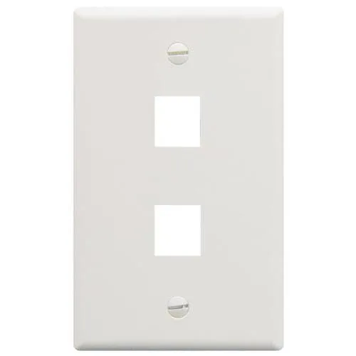 ICC ICC IC107F02WH 2-Port Faceplate White — product photo