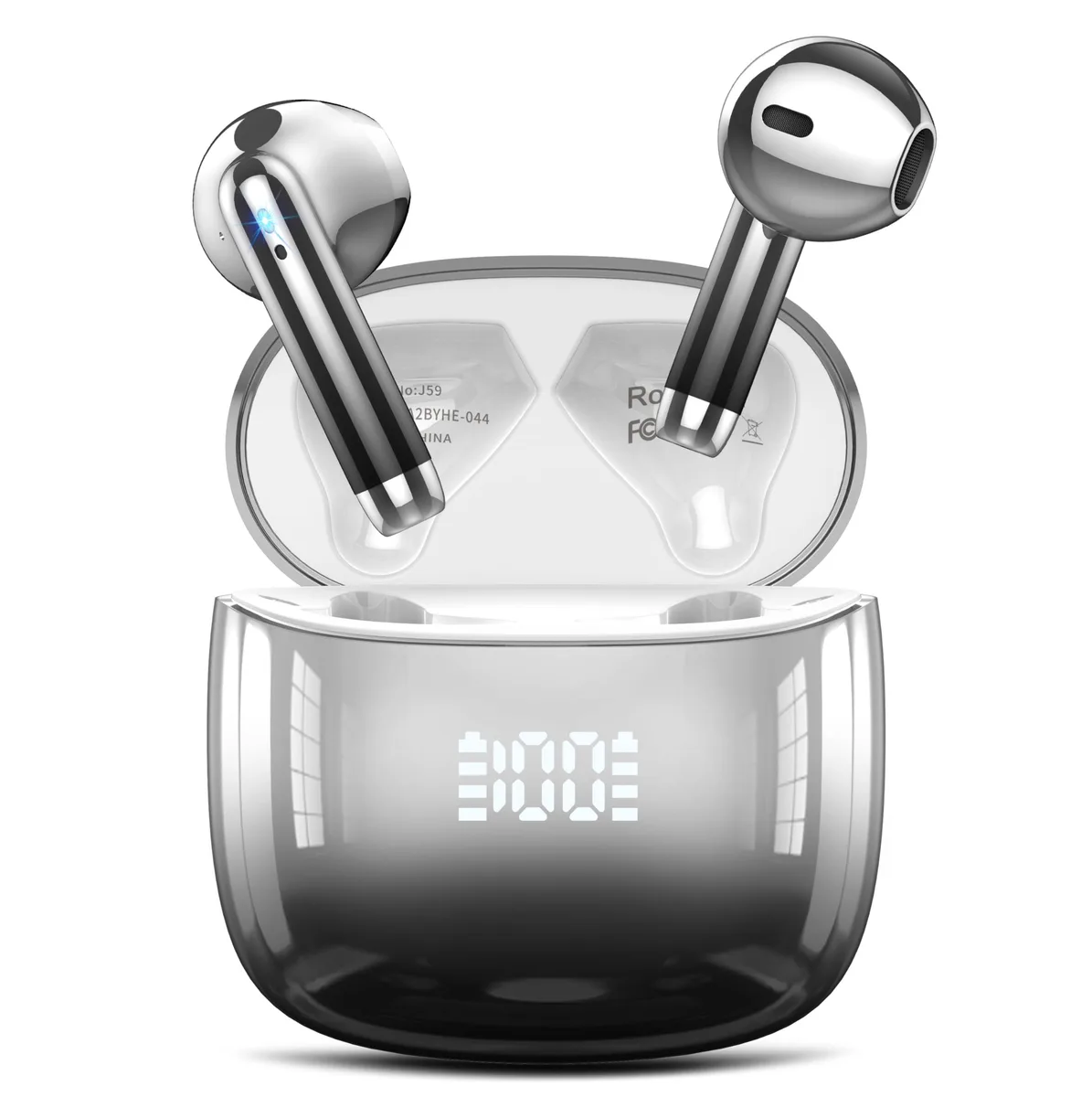 No Sew No Sew J59 in-ear headphones, Bluetooth 5.4, 14.2 mm driver, 30 h case, black — product photo