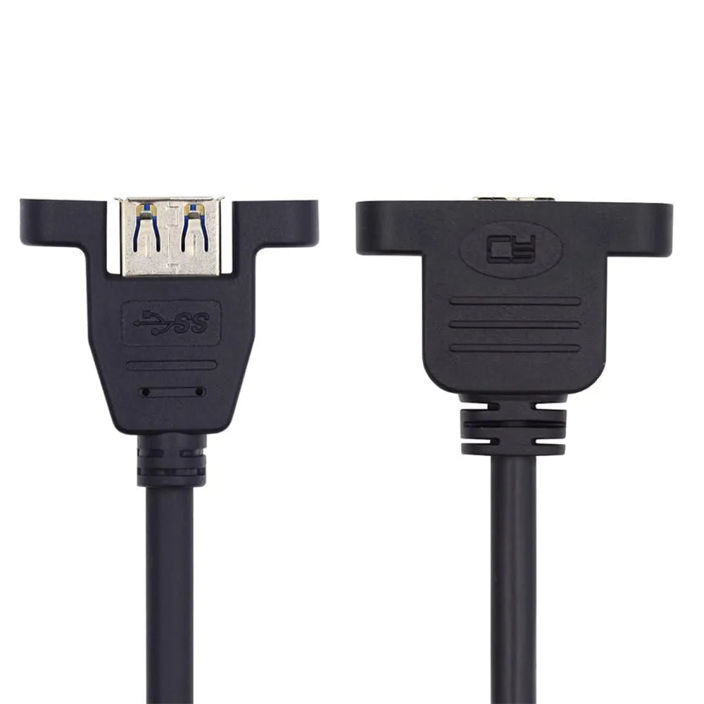Vszerda Vszerda USB 3.0 Type-A Female to Micro 3.0 Type-B Female Screw Mount Extension Cable 50cm — product photo