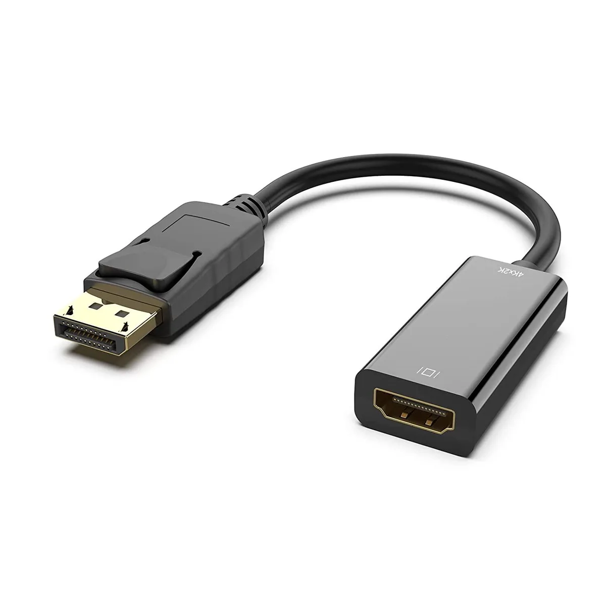 aibileec aibileec DisplayPort to HDMI Adapter Male to Female 4K 30Hz Black — product photo