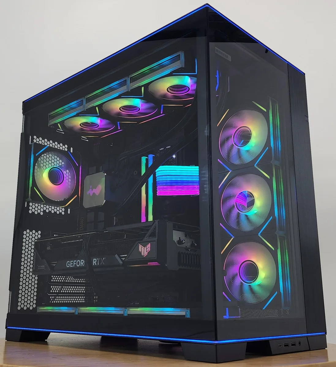 Custom Custom Ryzen 7 9800X3D 32GB DDR5 2TB NVME RTX 4080 SUPER gaming PC — product photo