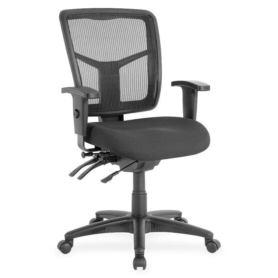 Lorell Lorell 86802 Mid-Back Mesh Chair Black office furniture — product photo
