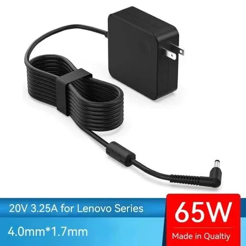  Unbranded 65W/45W Round Tip AC Adapter for Lenovo IdeaPad 1/3/5 Slim Flex — product photo
