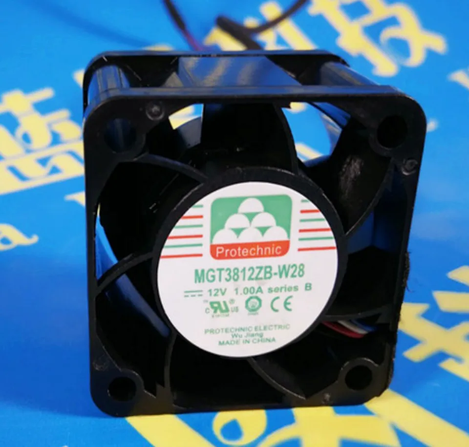 Zyvpee Zyvpee MGT3812ZB-W28 38*28mm 12V 4-pin 2-ball >7000 RPM case fan — product photo