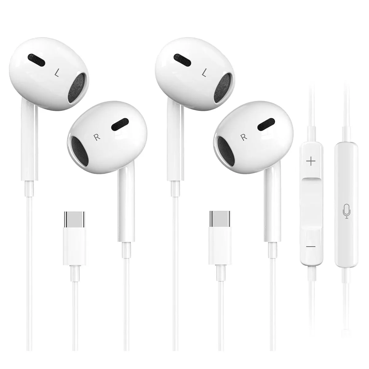  Hightacoo M4/ TTR001 USB-C In-Ear Headphones (2 Pack) — product photo