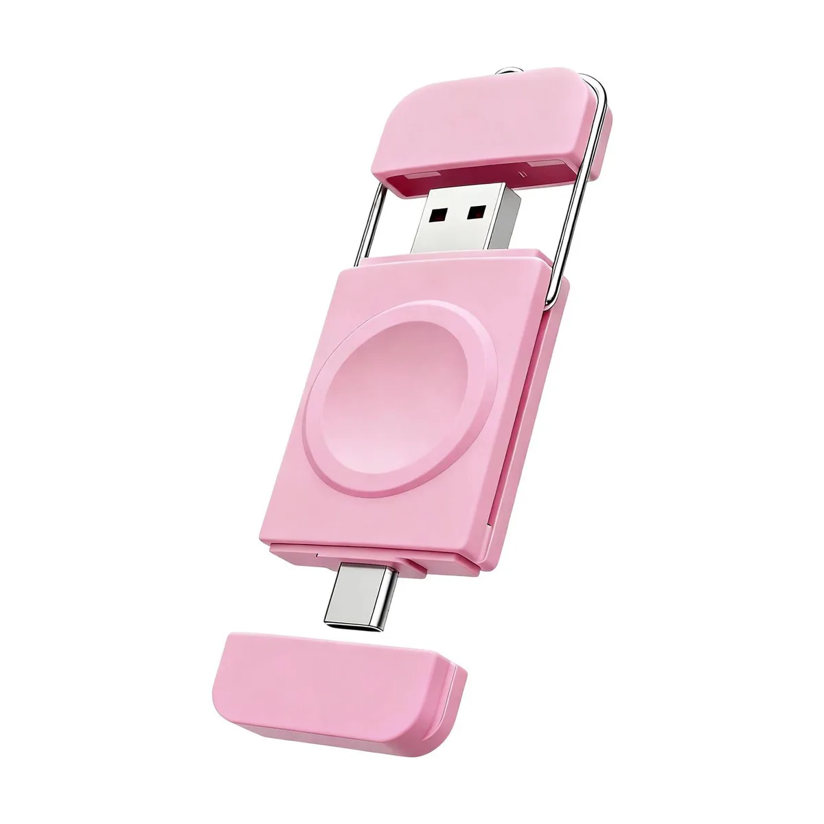 ViewSonic ViewSonic Magnetic Apple Watch Charger USB-C USB-A Pink — product photo