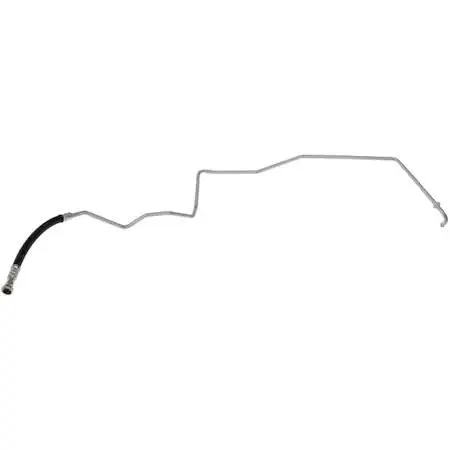 Transparent transmission line with metal fittings