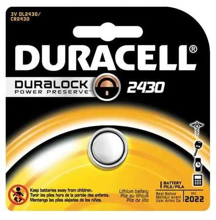 DURACELL DURACELL DL2430BPK 3V 2430 lithium coin cell battery 1-pack — product photo