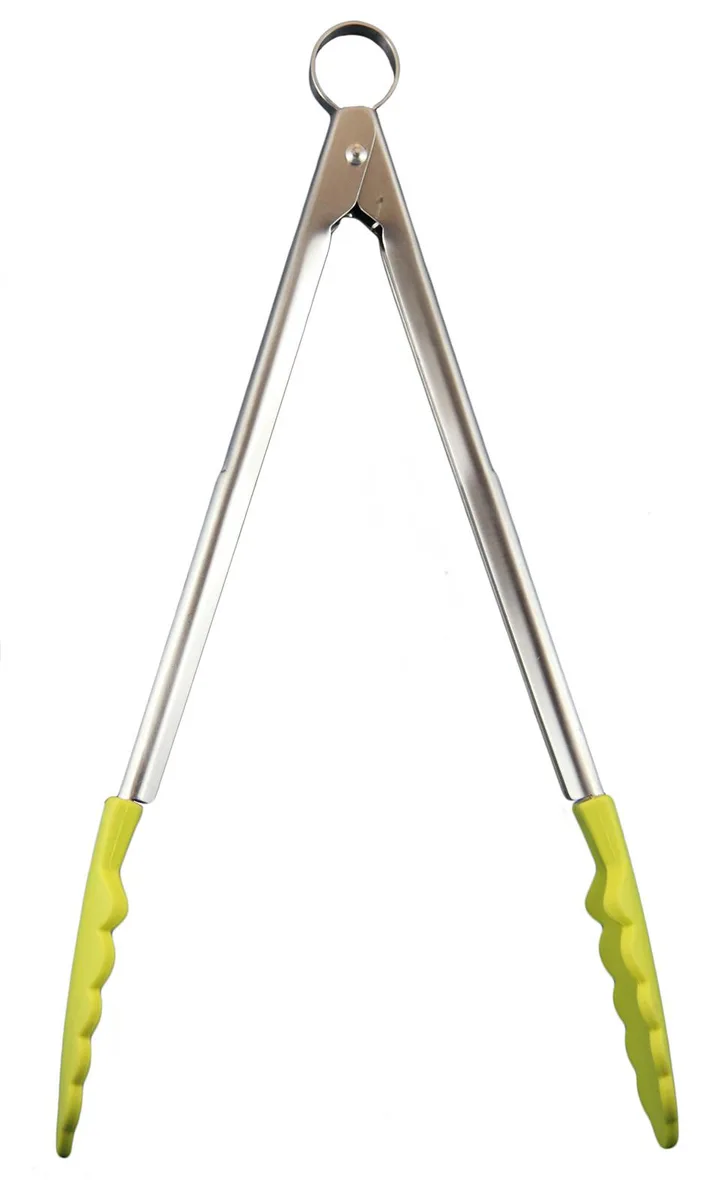Cuisipro Cuisipro 74708724 12 Inch Silicone Locking Tongs Apple Green cooking utensil — product photo