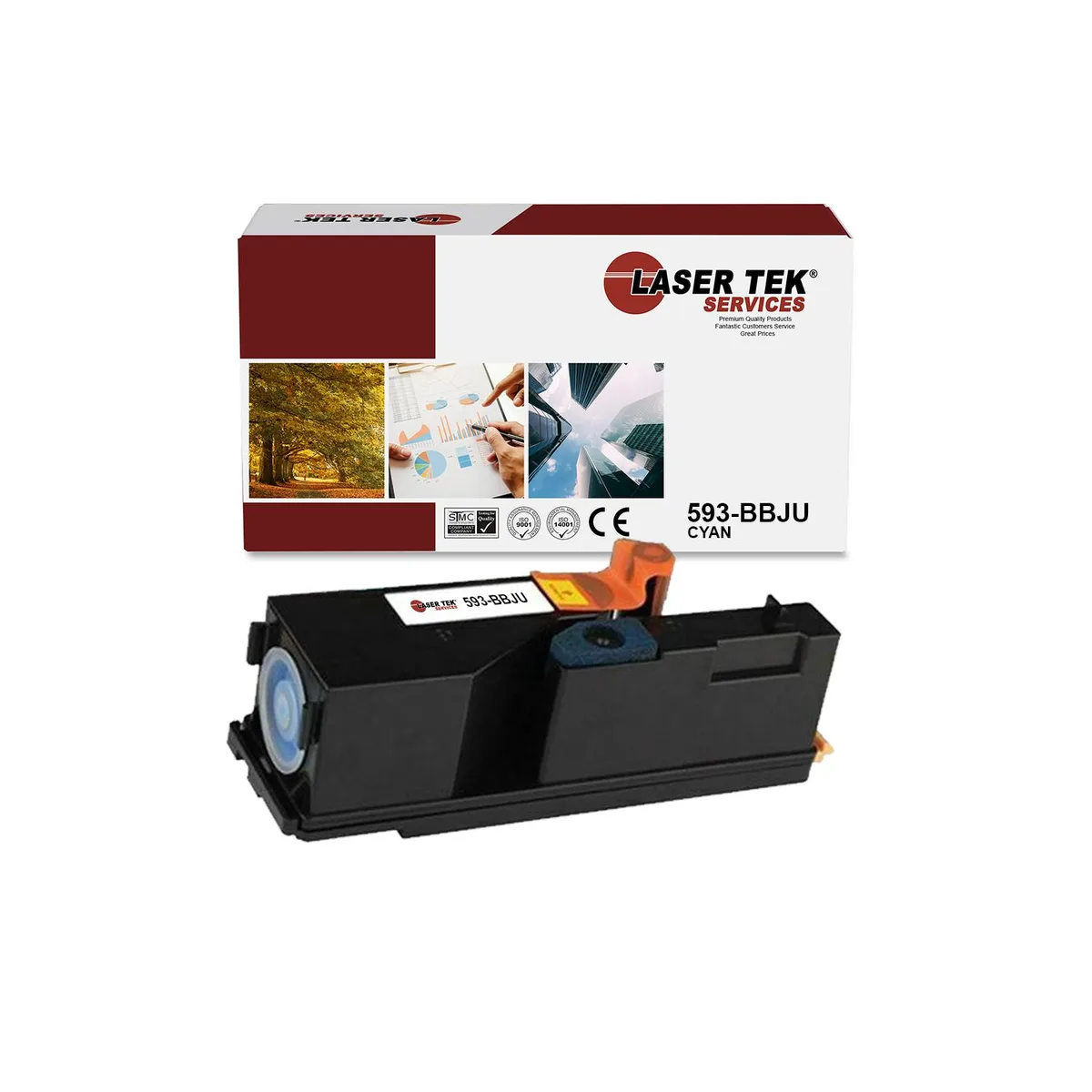 Laser Tek Services Laser Tek Services Cyan Toner Cartridge 593-BBJU E525 1400 pages — product photo