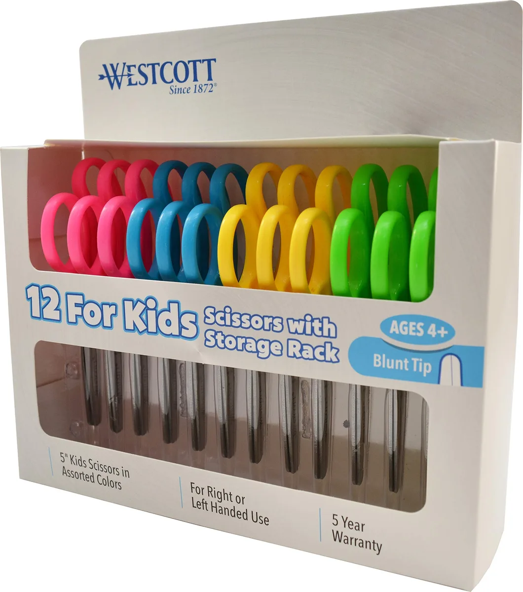  Westcott ACM13140 5" Kids Blunt Scissors Pack of 12 — product photo