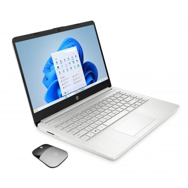 HP HP 14-dq6101ds 14" HD Touchscreen Intel N150 4GB 128GB UFS Natural Silver + Wireless Mouse — product photo