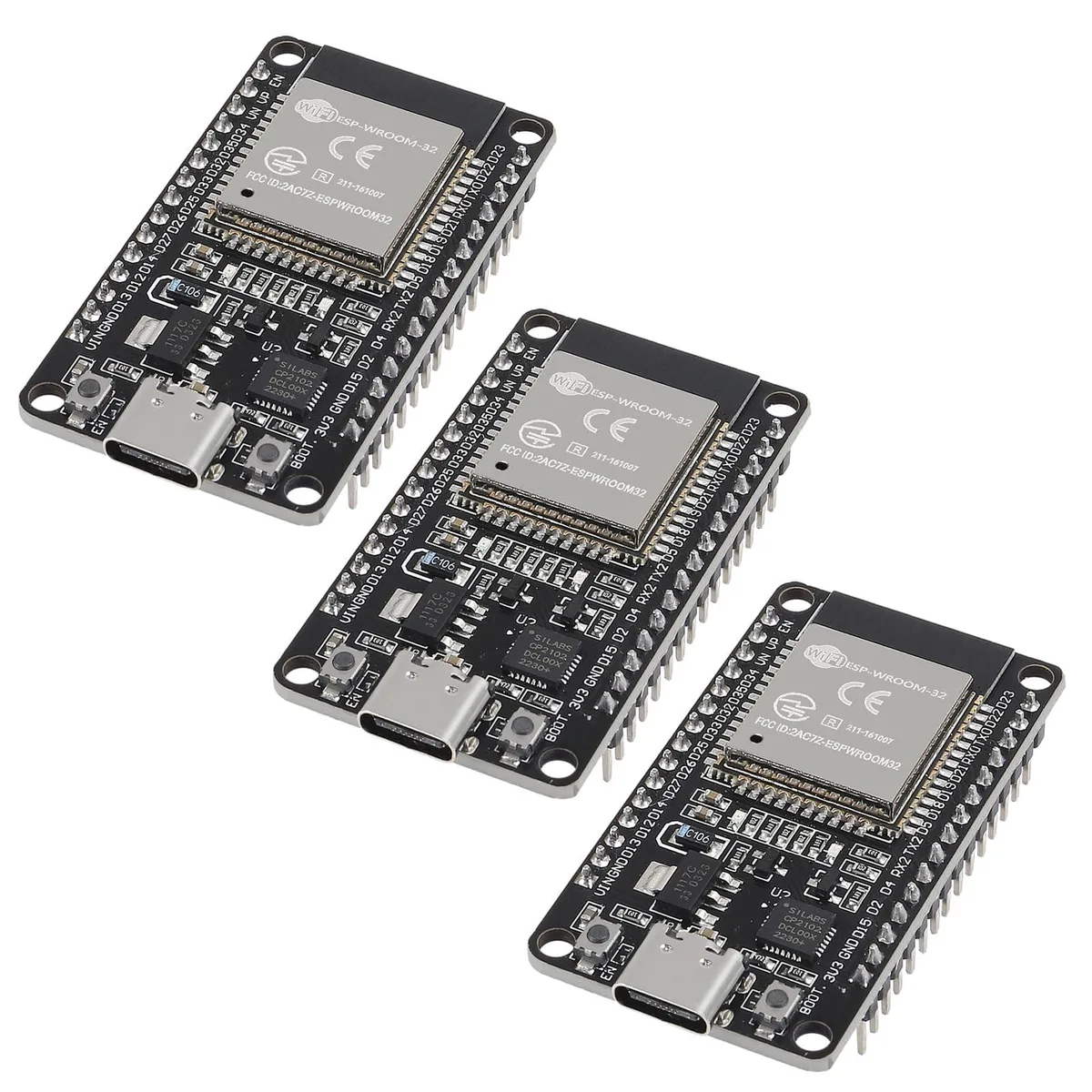 KEHIPI KEHIPI 3PCS ESP32 ESP-WROOM-32 CP2102 USB-C 30pin Development Board — product photo