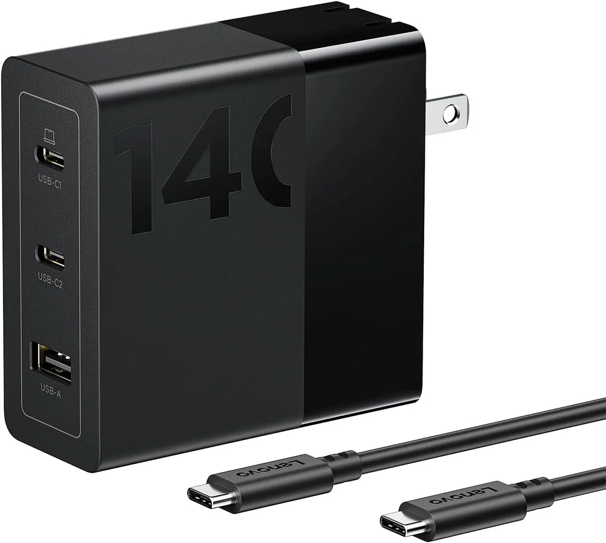 FLEANE FLEANE 140W USB C GaN Power Adapter 3-Port PD 3.1 Black 240W Cable — product photo