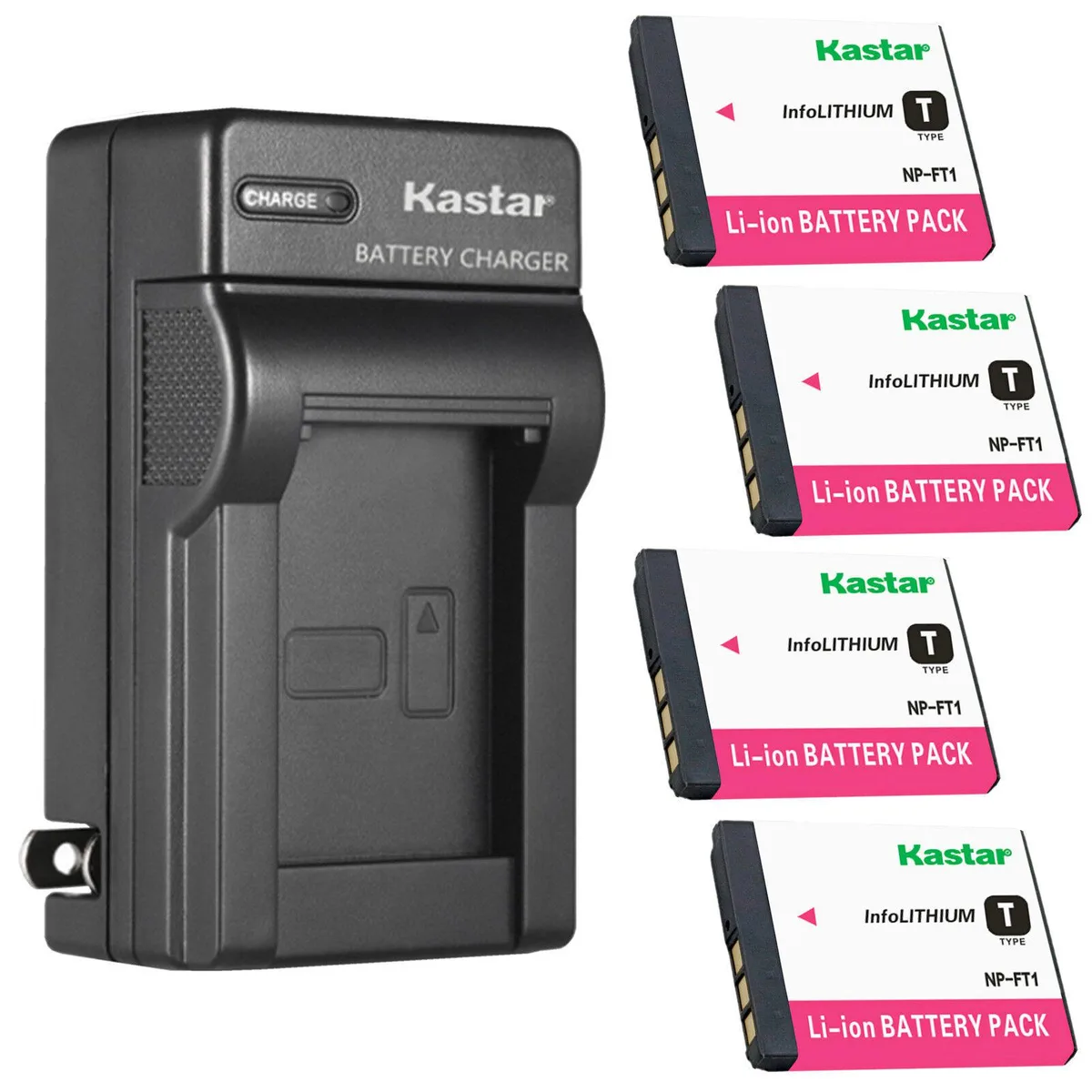 Kastar Kastar NP-FT1 4-Pack Battery &amp; AC Charger — product photo
