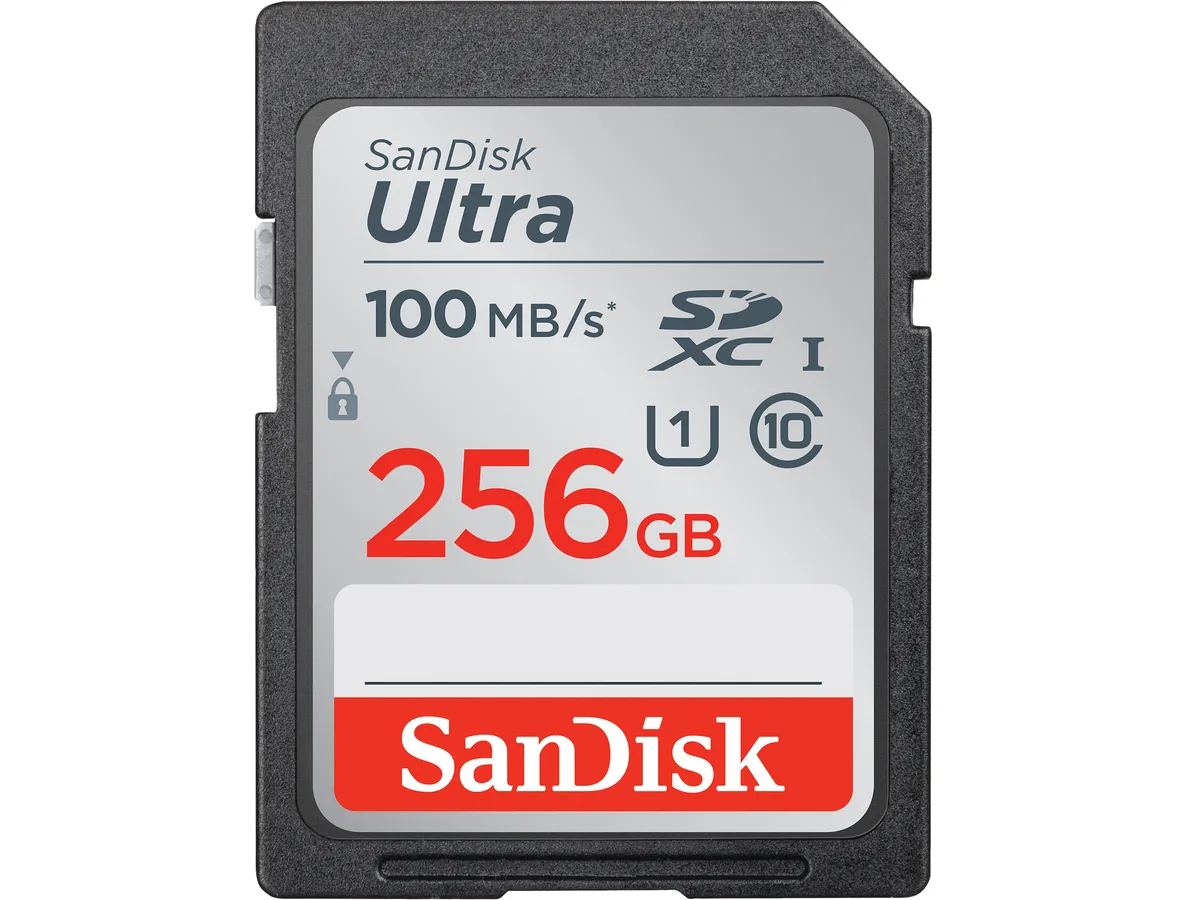 SanDisk SanDisk Ultra SDXC 256GB UHS-I Class 10 100MB/s SDSDUNR-256G-GN6IN memory card — product photo