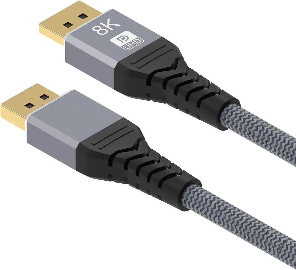 Vszerda Vszerda DisplayPort 1.4 Cotton-Braided Cable 3.3ft 8K@60Hz 4K@144Hz 2K@240Hz 32.4Gbps — product photo