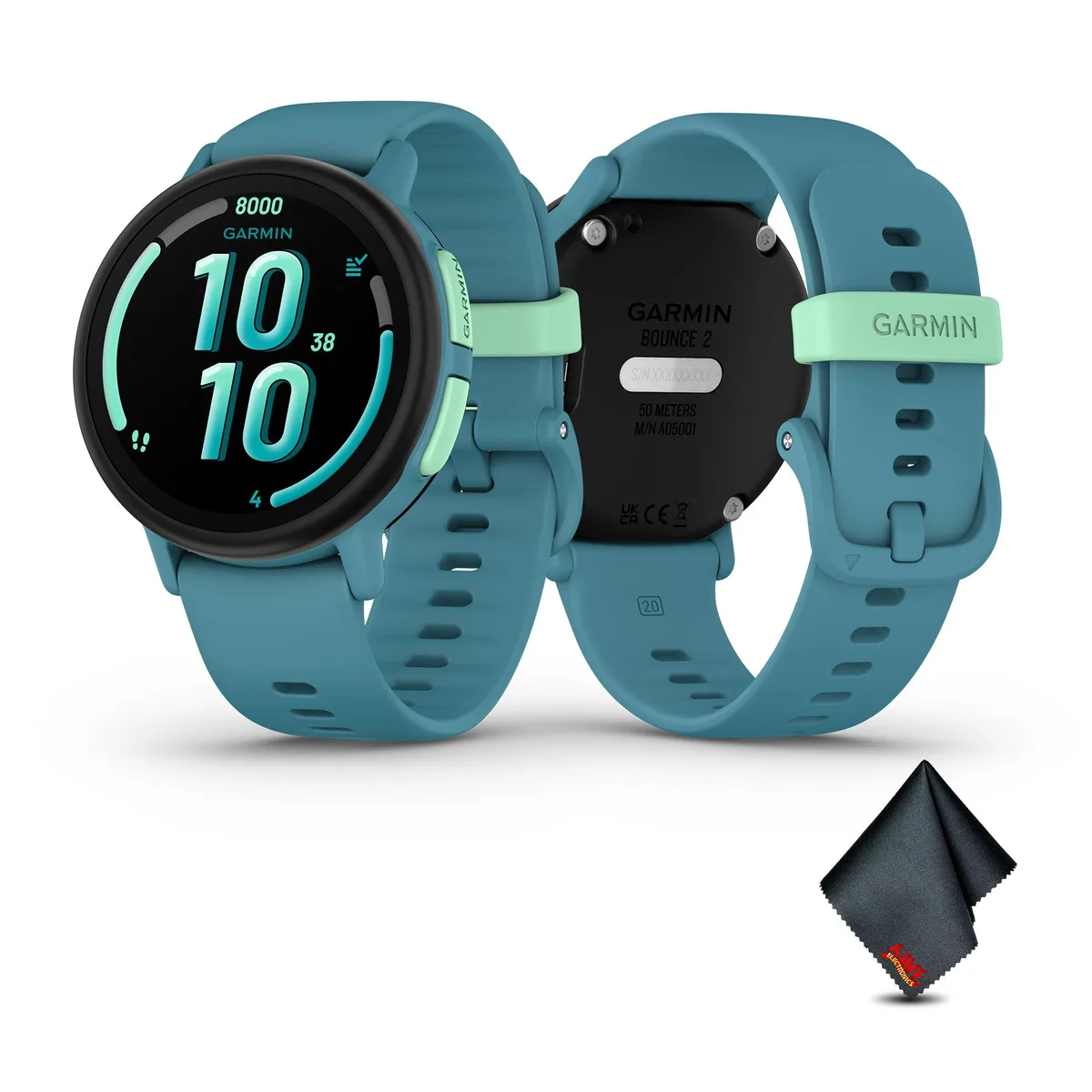 Garmin Garmin Bounce 2 Kids Smartwatch Turquoise 1.3 wearable technology — product photo