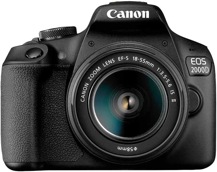 Canon Canon EOS 2000D DSLR camera with 18-55mm f/3.5-5.6 IS II lens — product photo