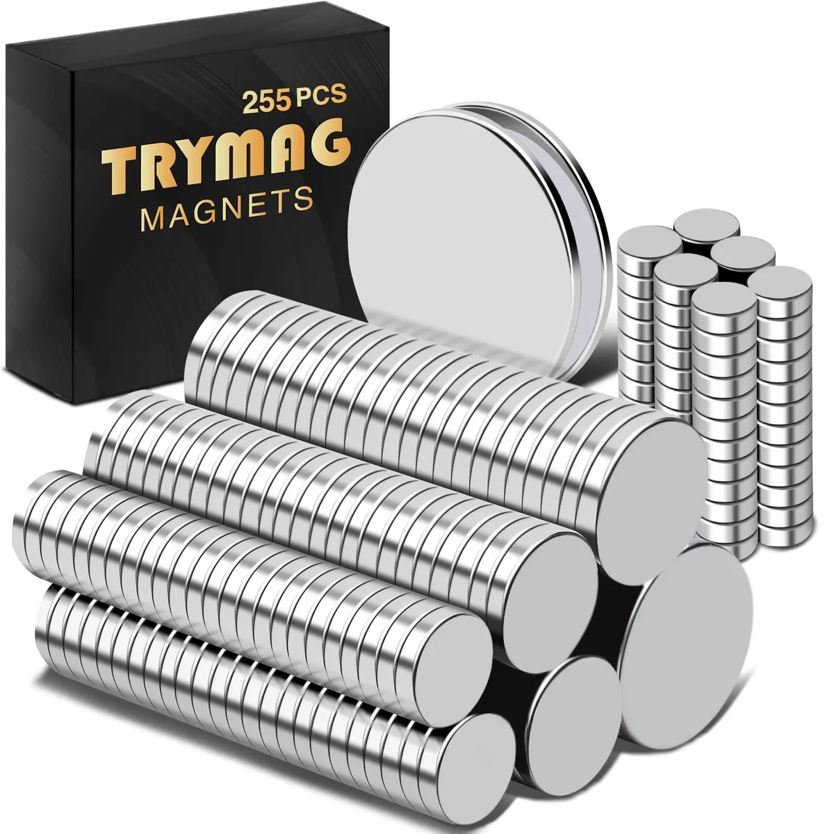  Avery TRYMAG Neodymium Magnet Assortment 255 Pcs 6 Sizes — product photo