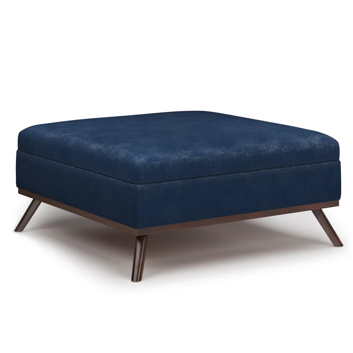 tuphen tuphen Owen Square Coffee Table Storage Ottoman Distressed Dark Blue 36 19.1 — product photo