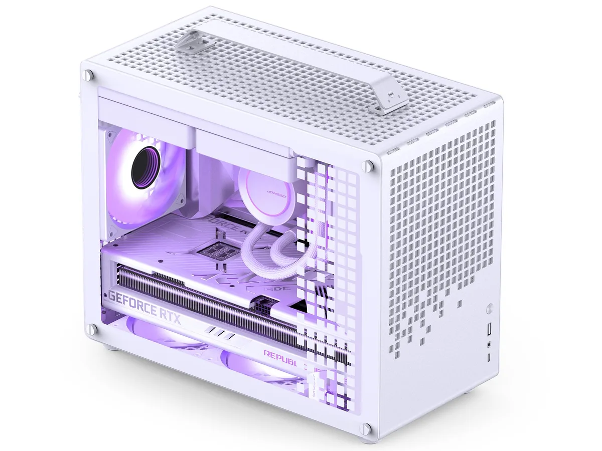 JONSPLUS JONSPLUS Z20 WHITE Micro-ATX PC Case with Detachable Carrying Handle — product photo