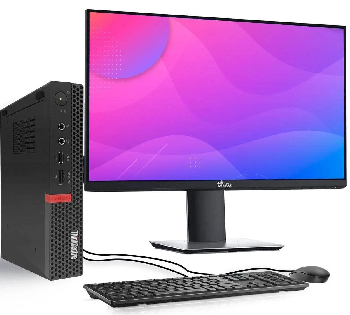 Lenovo Lenovo ThinkCentre M920 Tiny desktop PC i5-8500 3.50GHz 8GB DDR4 512GB SSD 22Inch Monitor Windows 11 Pro — product photo