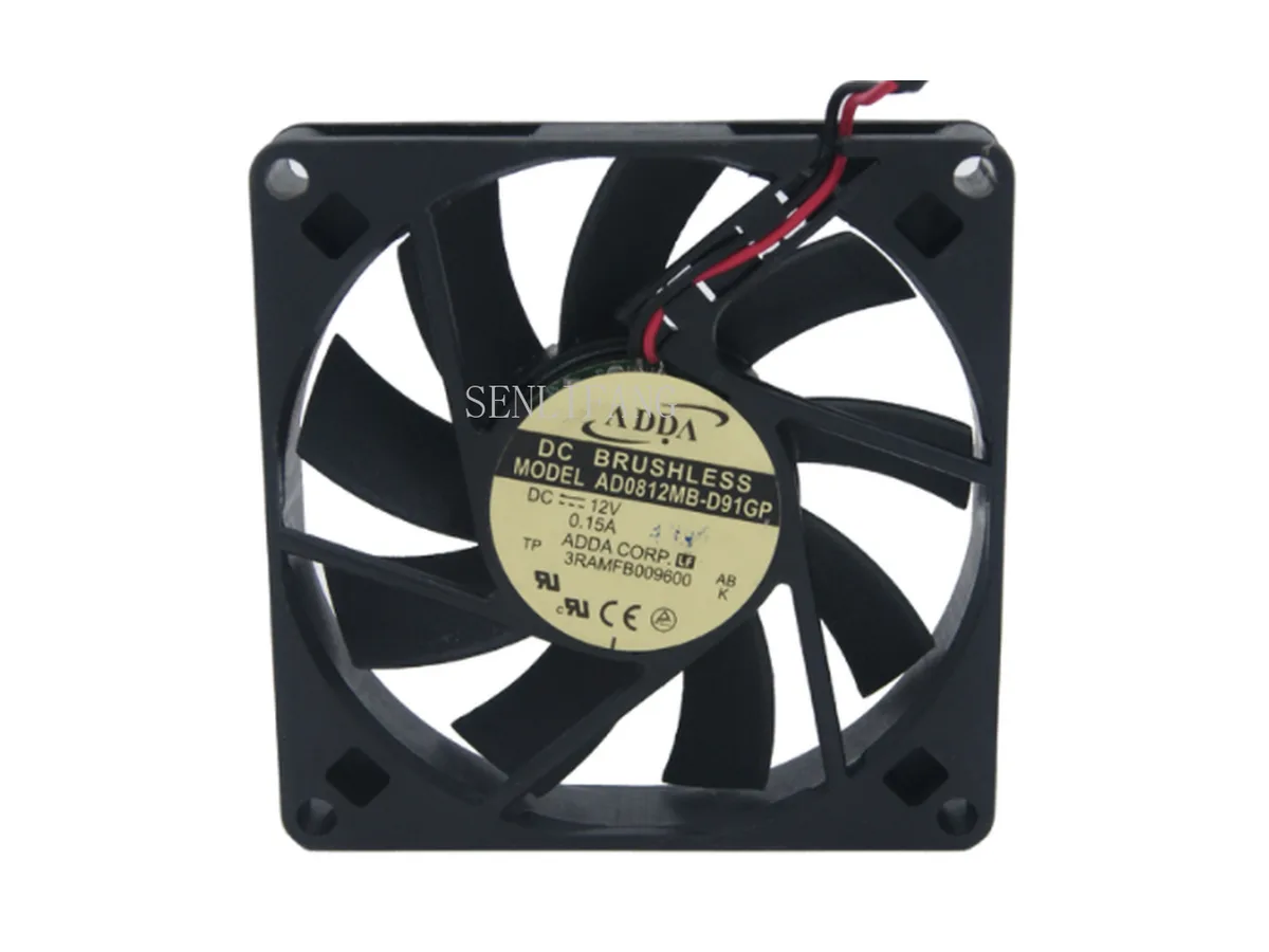 Fans Fans AD0812MB-D91GP 12V .15A 80mm double ball bearing case fan — product photo
