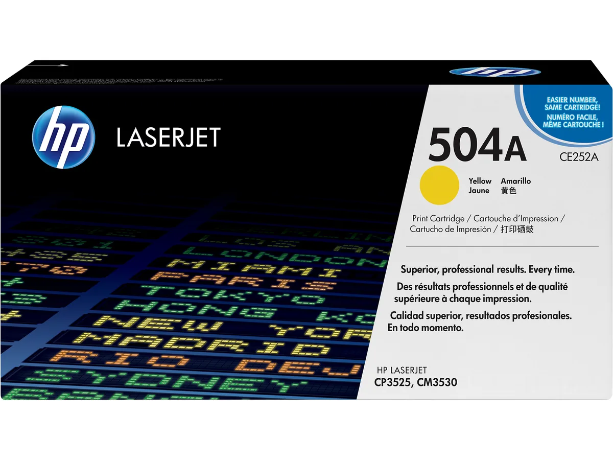 HP HP CE252A 504A Yellow Toner Cartridge 7000 Pages — product photo