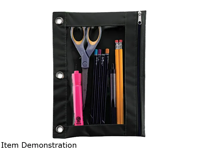 Advantus Advantus 67024 Binder Pencil Pouch 10 x 7 3/8 Black/Clear — product photo