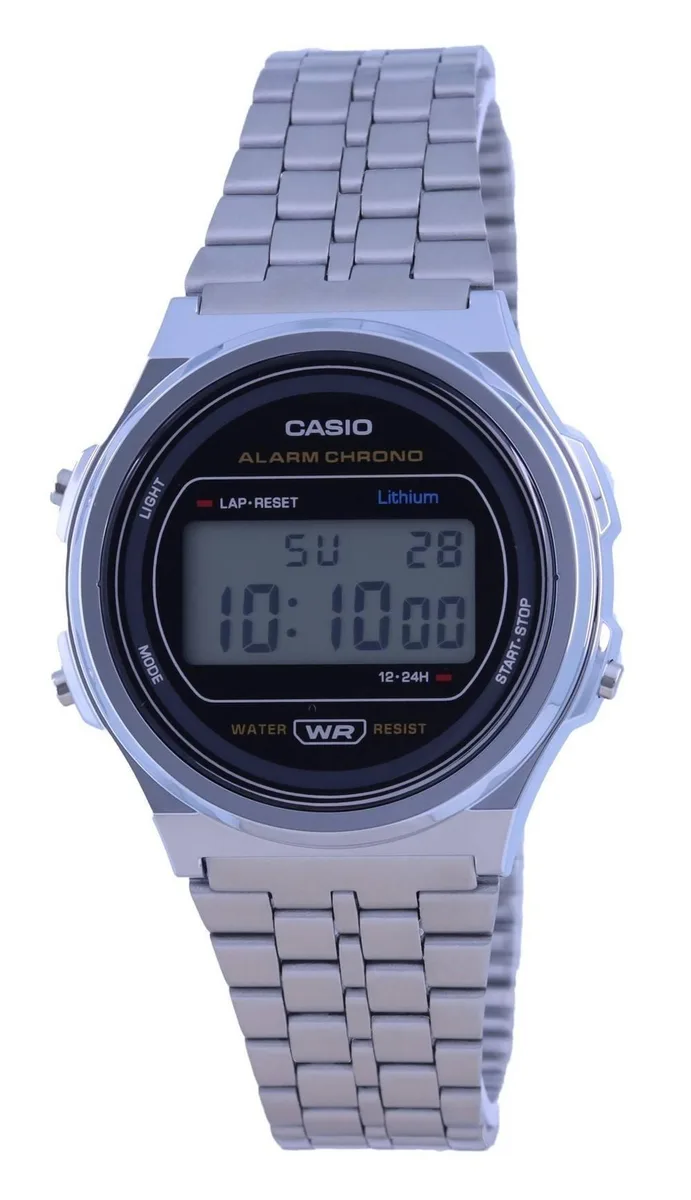 CASIO CASIO A171 Resin Digital Watch 37.00 mm Stainless Steel Band — product photo