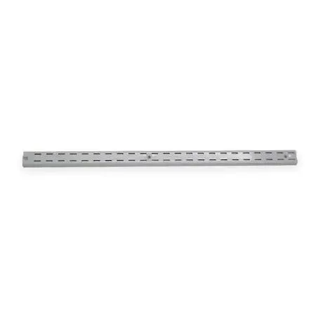 White powder-coated steel double slotted standard 96 inches long 16 gauge