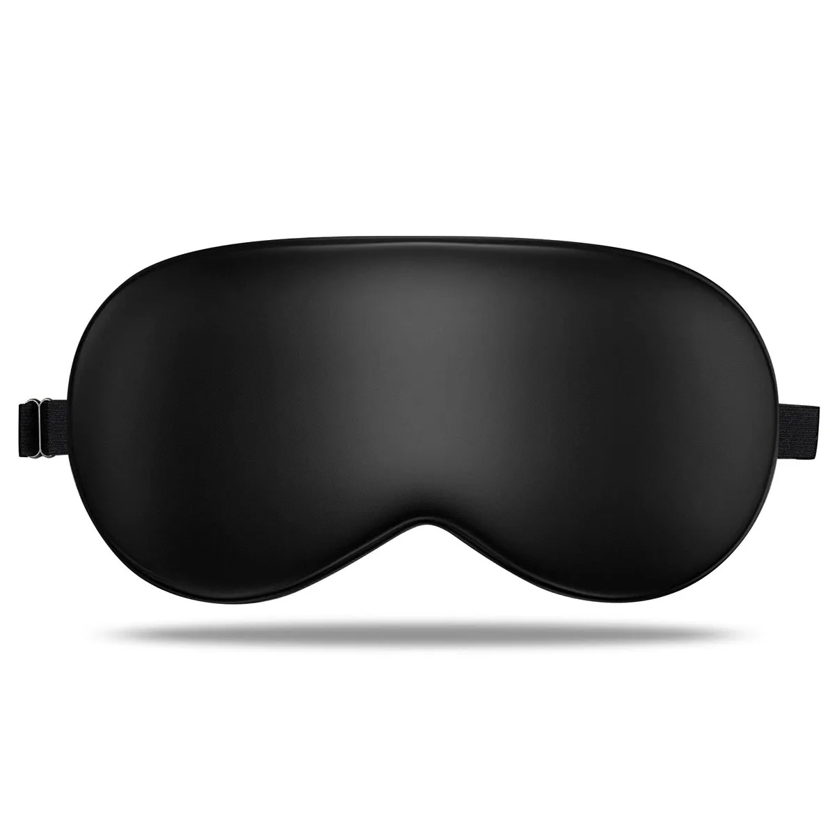 LULUSILK EM001-09 Mulberry Silk Sleep Eye Mask Black — product photo